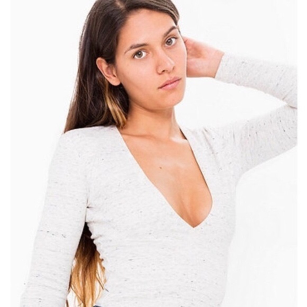 American Apparel Speckled Deep V top